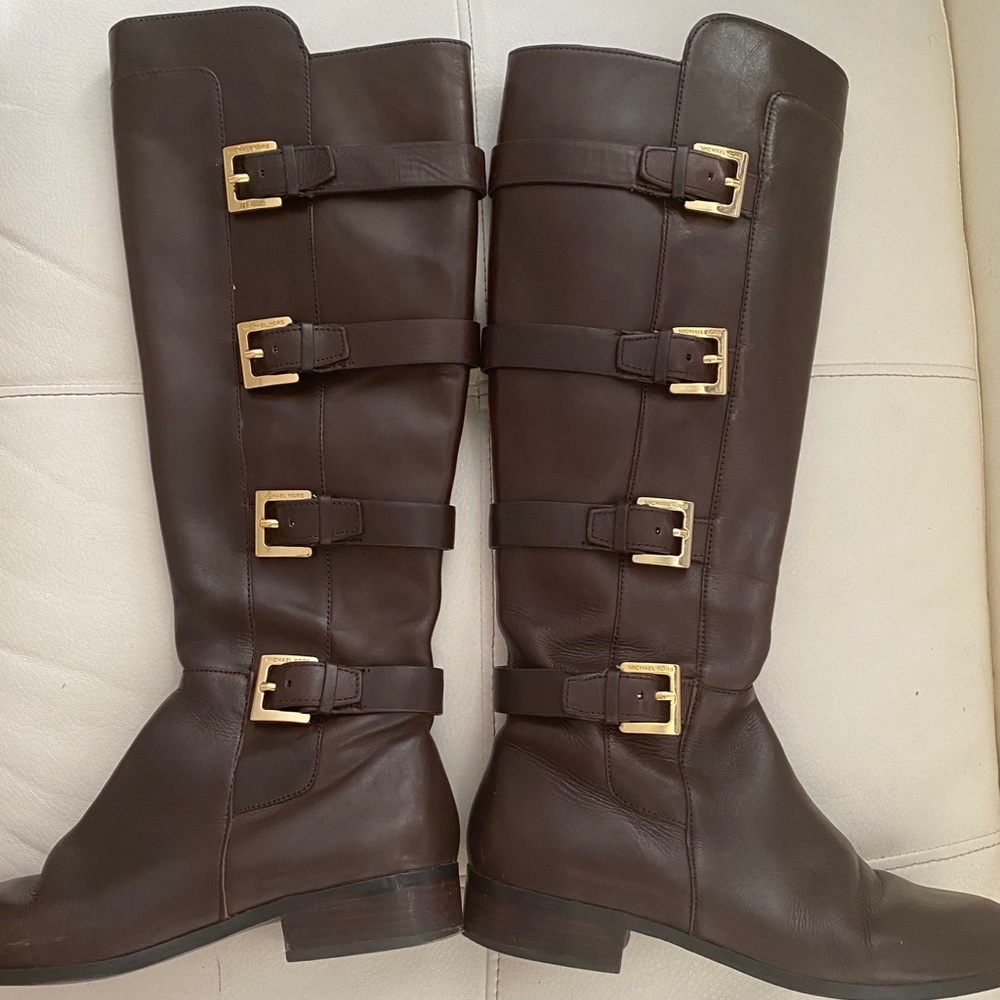 Michael kors brown leather boots - Picture 3 of 5